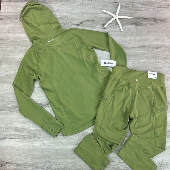 🔆HURLEY🔆 RELAXED JACKET TIGHT LEGGING JOGGING SET - Picture 13 of 14